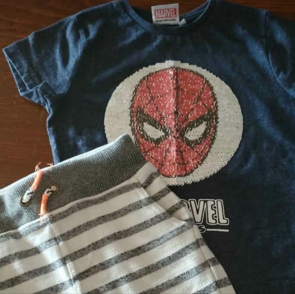 Primark Kids Marvel Spider-Man Set - Navy and Gray